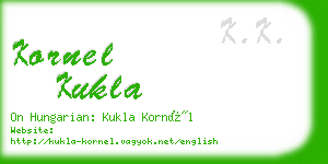 kornel kukla business card